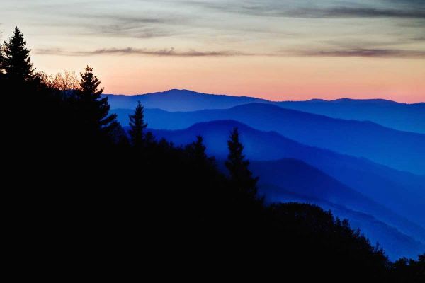 North Carolina Oconaluftee Overlook at sunrise